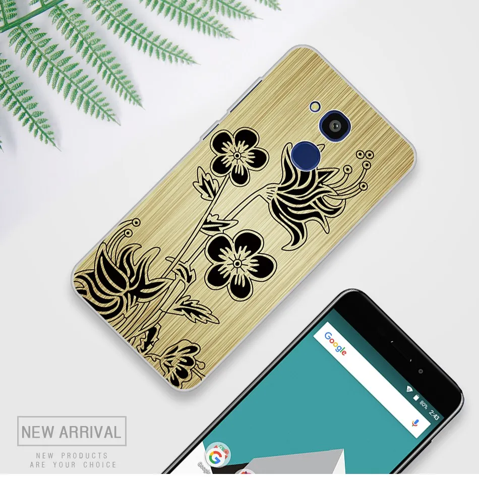 UTOPER Shell For Vernee M5 Case Wood Gain Pattern Rose Phone Black 5.2 inch coque |