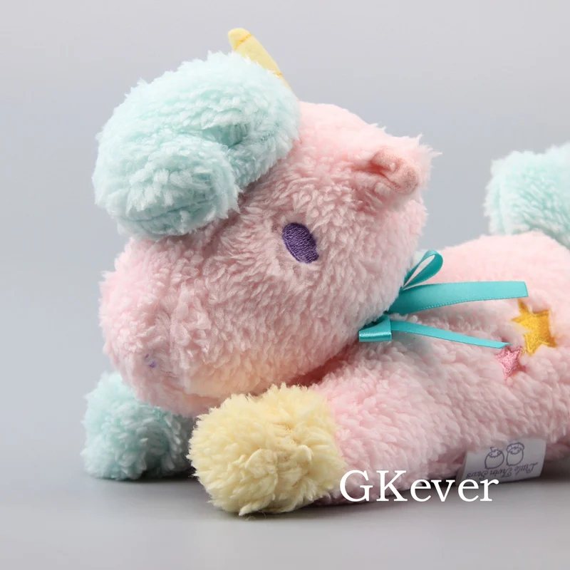 

4 Colors Little Twin Star Lying Unicorn Pink Green Purple Beige Plush Toy Stuffed Dolls 9" 22 cm Girls Gift