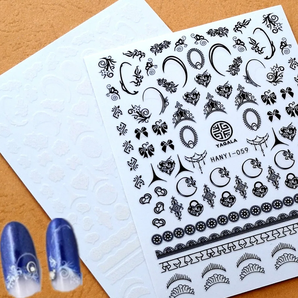 Новинка наклейка для ногтей HANYI-059 60 3d наклейки в японском стиле самодельные