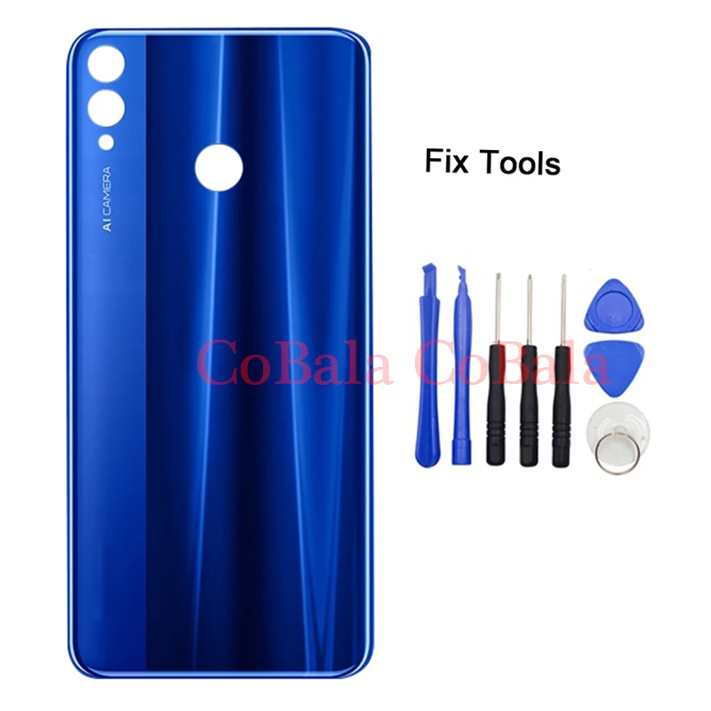 1 шт. Оригинальный чехол для задней панели батареи Huwei Honor 8X Max из стекла + сменная