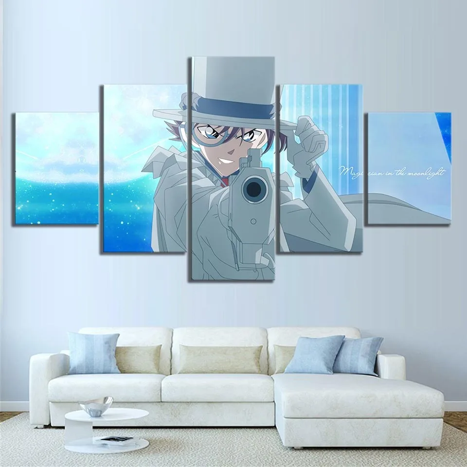 Домашний декор холст плакат Wall Art 5 шт. рубашка в стиле детектива Конана