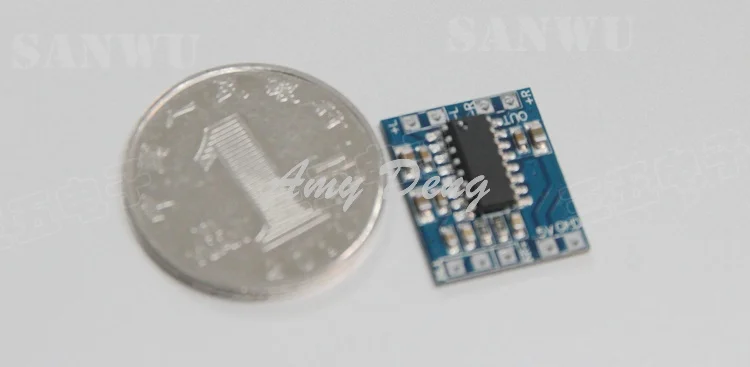 20 шт./лот Мини цифровой усилитель мощности плата USB5V блок питания двухканальный