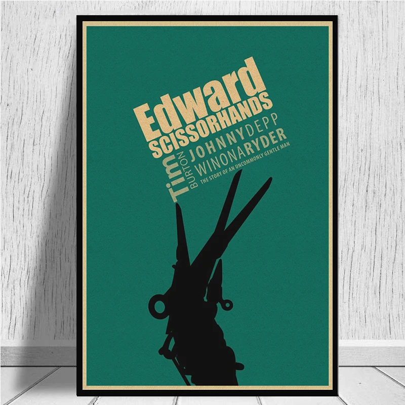 Классическая пленка Эдварда сissorhands плакат крафт-бумага ВИНТАЖНЫЙ ПЛАКАТ бар украшение дома стикер стены