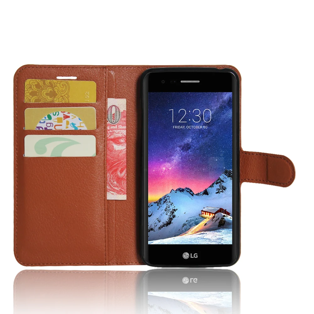 LV3 чехол для LG LV 3 s бумажник с отделением карт узором Личи Кожаные чехлы Защитный