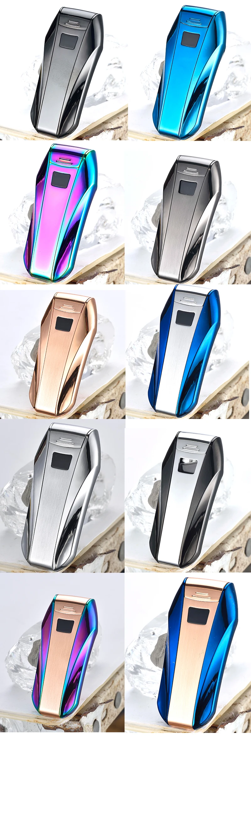 USB Зажигалка двойная дуга ветрозащитная беспламенная Электронная зажигалка Прикуриватель плазменная зажигалка