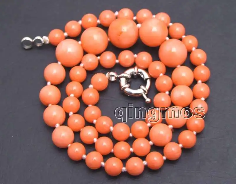 

SALE 6-11mm Round Natural High Quality Pink Coral 17'' Necklace -nec5954 Wholesale/retail Free shipping