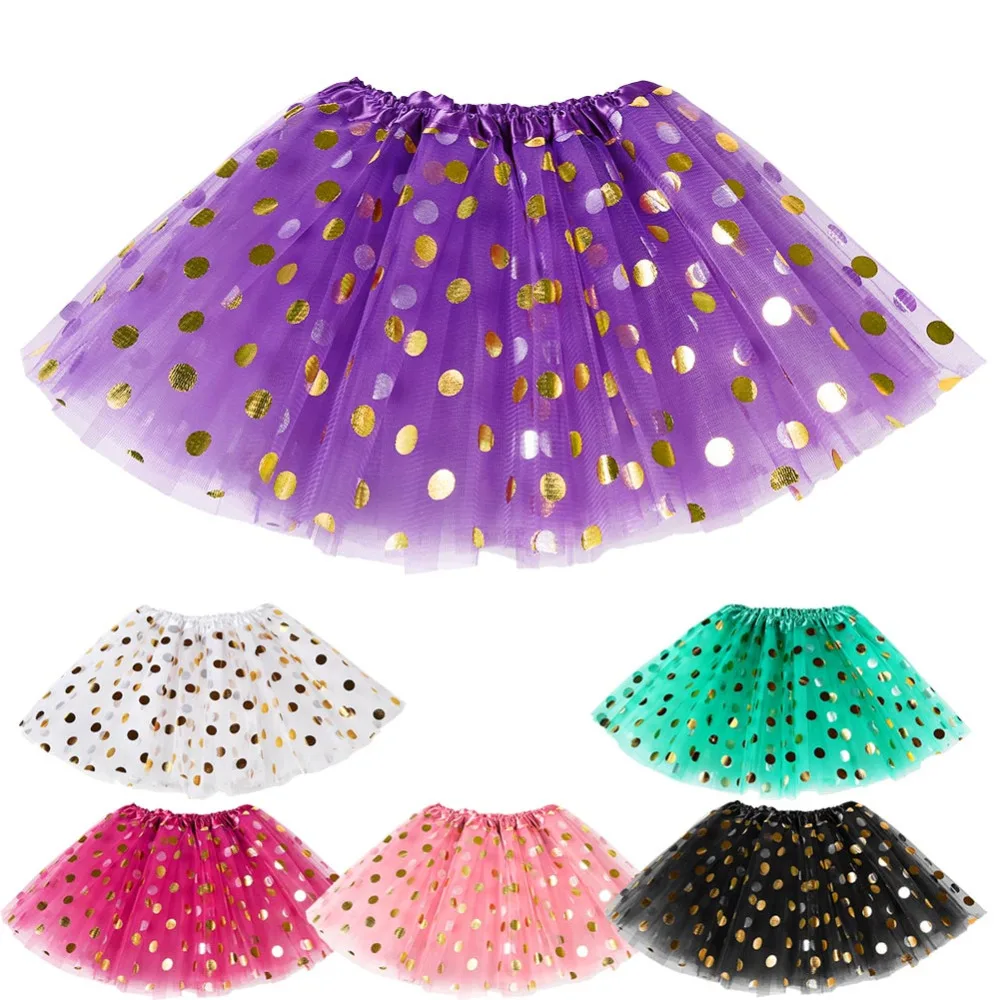 Многослойная фатиновая юбка с пайетками балерины для маленьких девочек