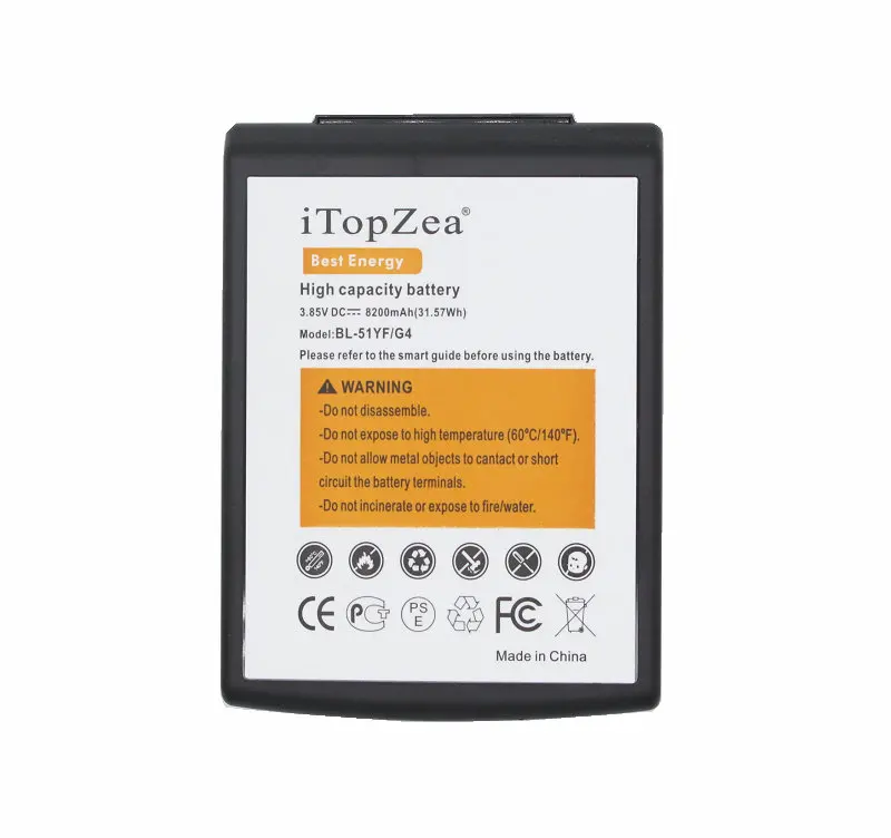 ITopZea 2x8200 мА/ч G4 BL-51YF на Батарея с ТПУ чехол для LG H818 VS999 VS986 US991 F500 F500S F500K F500L H810 H815 |