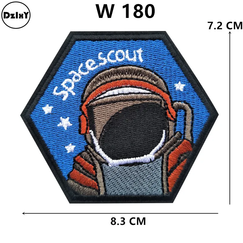 1-PCS-W-180 46 стилей) нашивки инопланетяне для одежды НЛО вышитые аппликации железо на космонавте значки полосы планеты наклейки на одежду - Цвет: 1-PCS-W-180