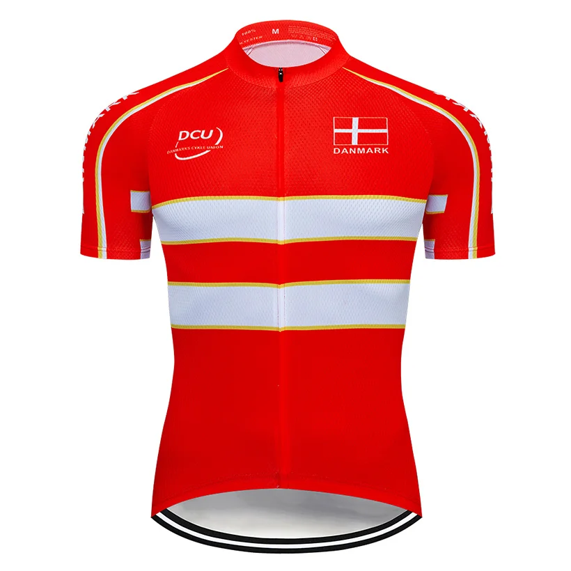 Cycling Jersey Crossrider команда Danmark Велоспорт Джерси 9D bib Костюм велосипедиста MTB Одежда дышащая велосипедная одежда Мужская короткая Maillot Culotte - Цвет: Cycling Jersey