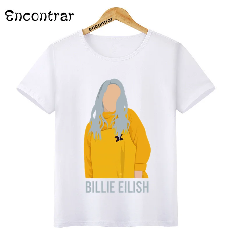 Billie Eilish/повседневные мужские футболки с круглым вырезом и принтом модные детские топы, футболка для мальчиков и девочек детская футболка с короткими рукавами г. HKP4569 - Цвет: HKP4569C