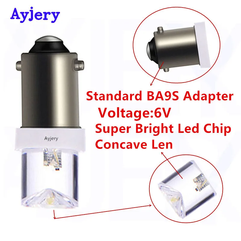 AYJERY! 100X BA9S 1 SMD вогнутые Предупреждение индикаторы Dashoard СВЕТОДИОДНЫЙ Фонарь Авто