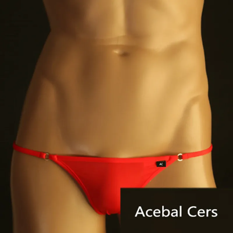 Мужские трусы карандаш из нейлона Acebal Cers черные Трусы стринги с низким | Отзывы и видеообзор