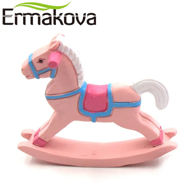 ERMAKOVA набор из 2 фигурок лошадей статуэтка лошади качалка милое животное ремесла