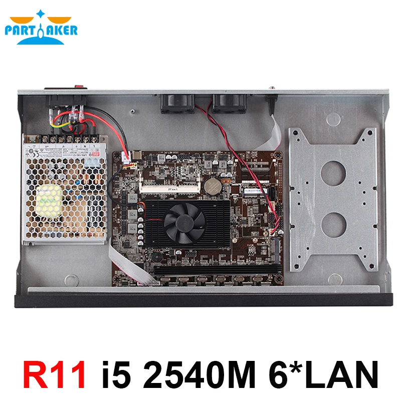 Partaker R11 firewall 1u pfsense с i5 2540M 2520M устройство безопасности аппаратный межсетевой экран