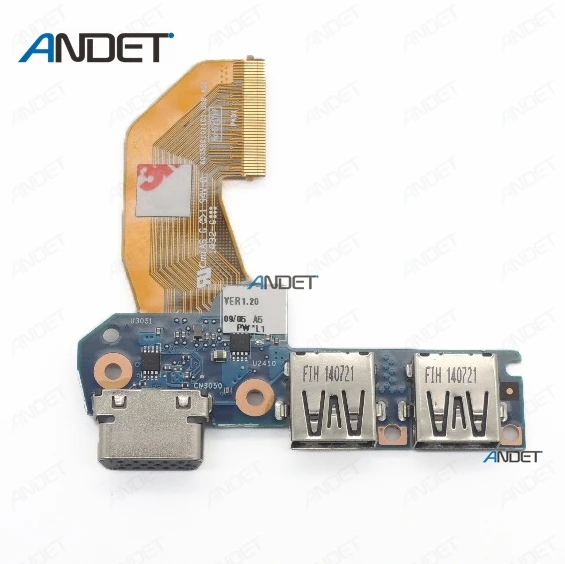

For HP EliteBook 845 840 G1 740 745 850 855 G1 USB Board VGA Interface Board with Cable ZBOOK14 6050A2638201 6050A2559210