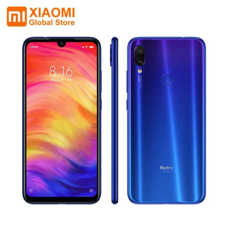 XIAOMI Redmi Note 7 4 ГБ 64 смартфон S660 четыре ядра 4000 мА/ч 6 3 дюйма FHD + дисплей в горошек 48мп