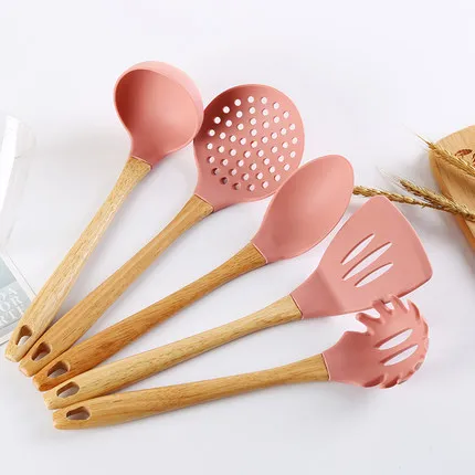 Набор силиконовых шпателей антипригарная ложка Лопатка для кухни