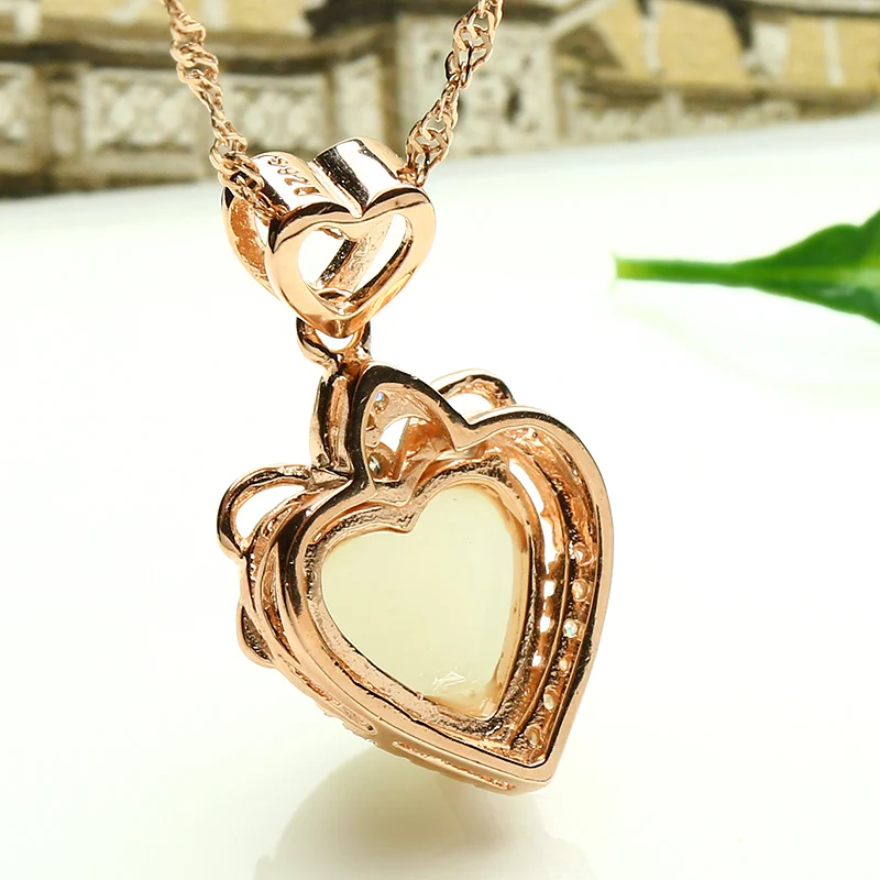 Hetian stone white heart-shaped fashion new heart only your necklace pendant | Украшения и аксессуары
