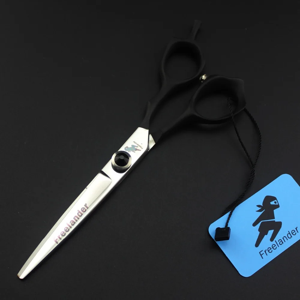 

6.0 inch black elastic handle hairdressing scissors unique hairdressing scissors hair styling tools thinning Tooth shear