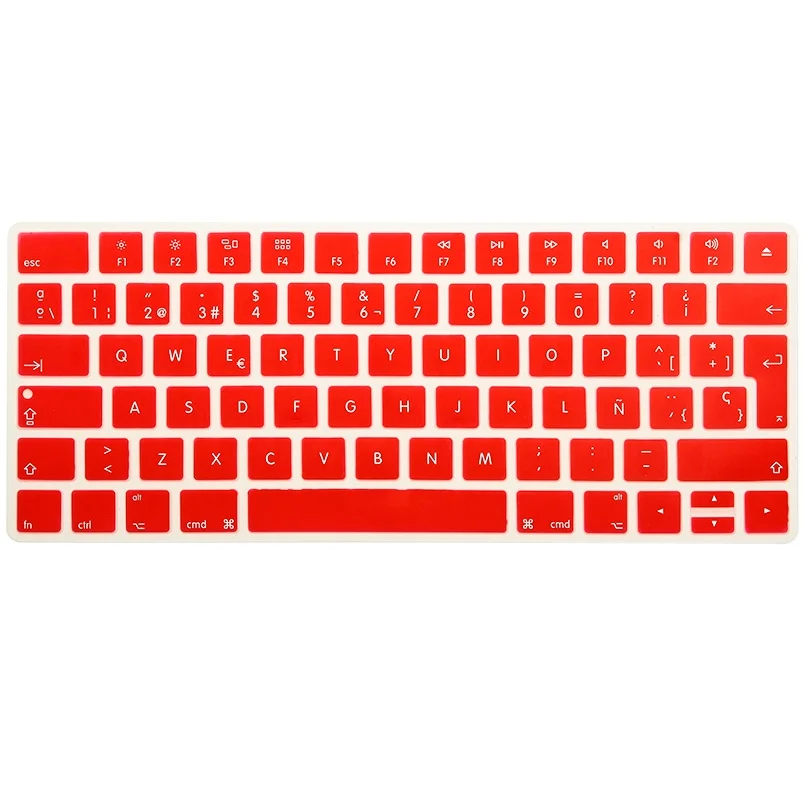 Для iMac Magic Bluetooth клавиатура PC Компьютерная Защита кожи испанская Волшебная Клавиатура силиконовый чехол ЕС ЕВРО ESP - Цвет: Red