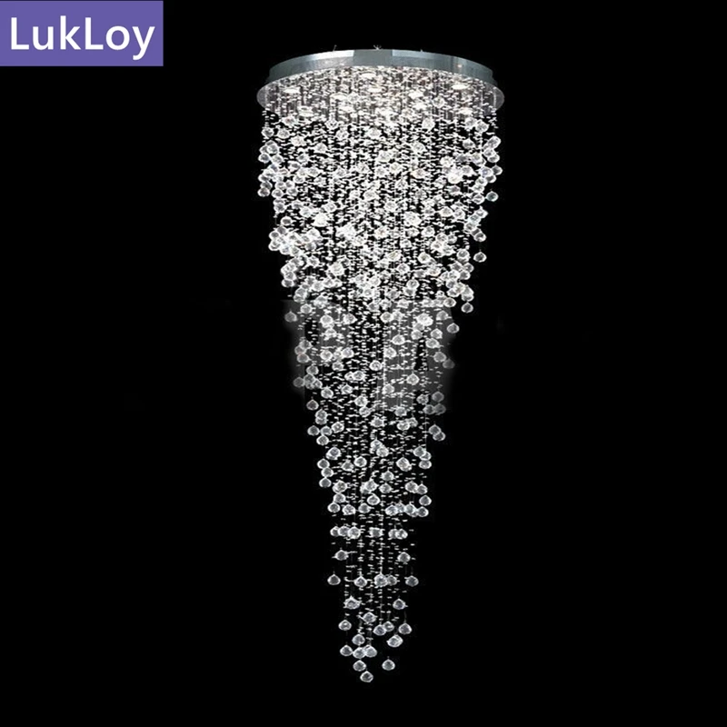 Дуплексная вращающаяся Потолочная люстра LukLoy для виллы современная хрустальная