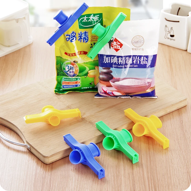 

1pc 3pcs Bag Clip Household Food Snack Storage Food Fresh Clips Popcorn Chips Snacks Storage Sealer Clamp Practical Kitchen Tool
