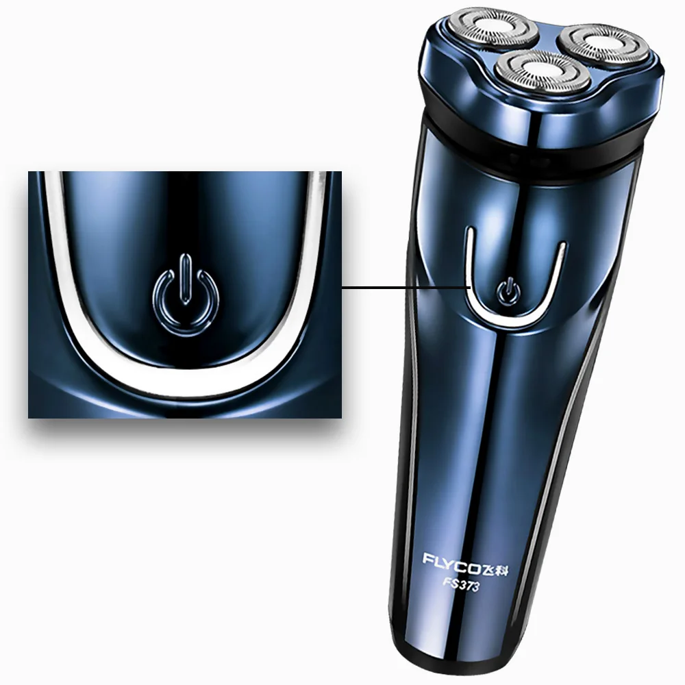 Flyco синяя бритва с тройным лезвием моющаяся Afeitadora Electrica Para Hombre Femme Мужская Rasuradora