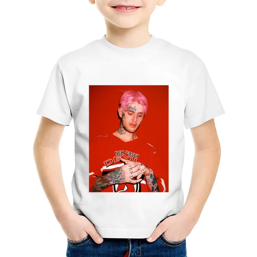 Модные детские футболки с принтом RIP Lil летние круглым вырезом для мальчиков и
