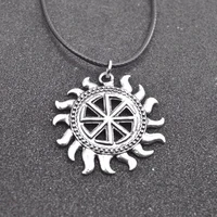 nostalgia wheel slavic kolovrat symbol woman jewerly charms round antique pendants necklace