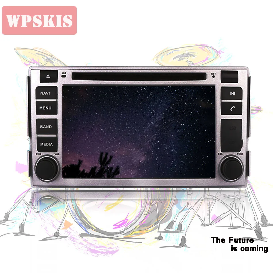 2 DIN 1024*600 Octa Core 4 + 64 ГБ Android 10 0 автомобильное радио DVD GPS для Hyundai Santa Fe 2006 2012 головное