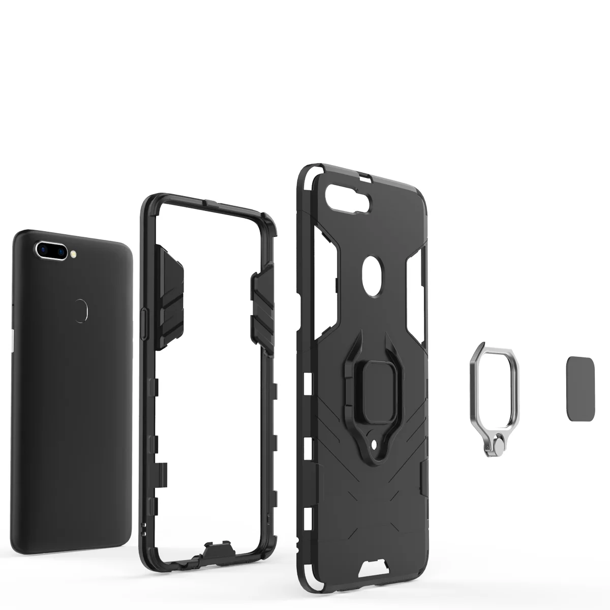 For Oppo A73 A79 A83 phone Case Stand Holder TPU&ampPC Hard Silicone Dual Armor Cover for oppo R11 R11plus R11S R11Splus R15 |