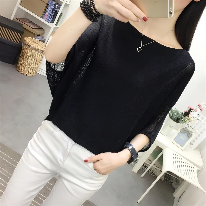 Женский Повседневный свитер однотонный вязаный пуловер с воротником-лодочкой