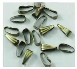OMH wholesale 500pcs Golden bronze silver plated metal necklace crimp end beads bail Clasps Hooks 6mm DY80 | Украшения и