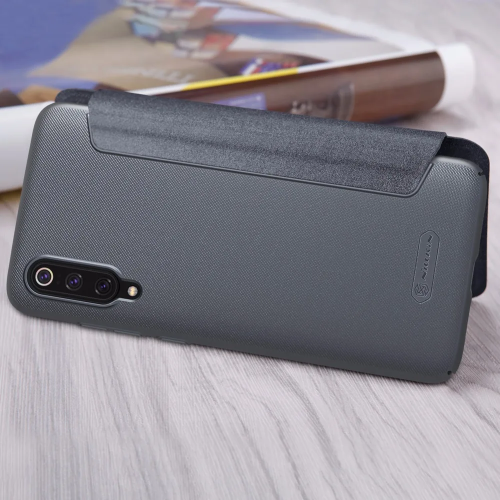 Чехол NILLKIN для Xiaomi Mi9 Explore Роскошные Блестящие Кожаные чехлы-книжки задняя крышка