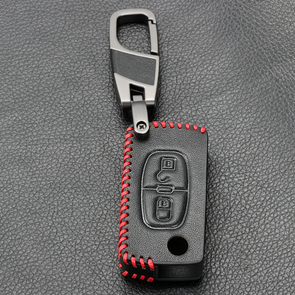 Модный мужской защитный чехол для брелока PEUGEOT 207 307 308 407 408 Citroen C3 C4 C4L C5 C6 кожаный