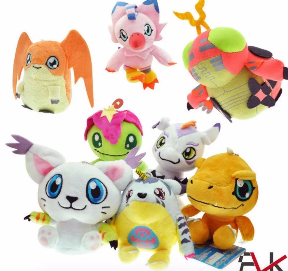 Детская плюшевая игрушка Digimon 10 см габумон агумон гомамон Piyomon Palmon Patamon мягкая с