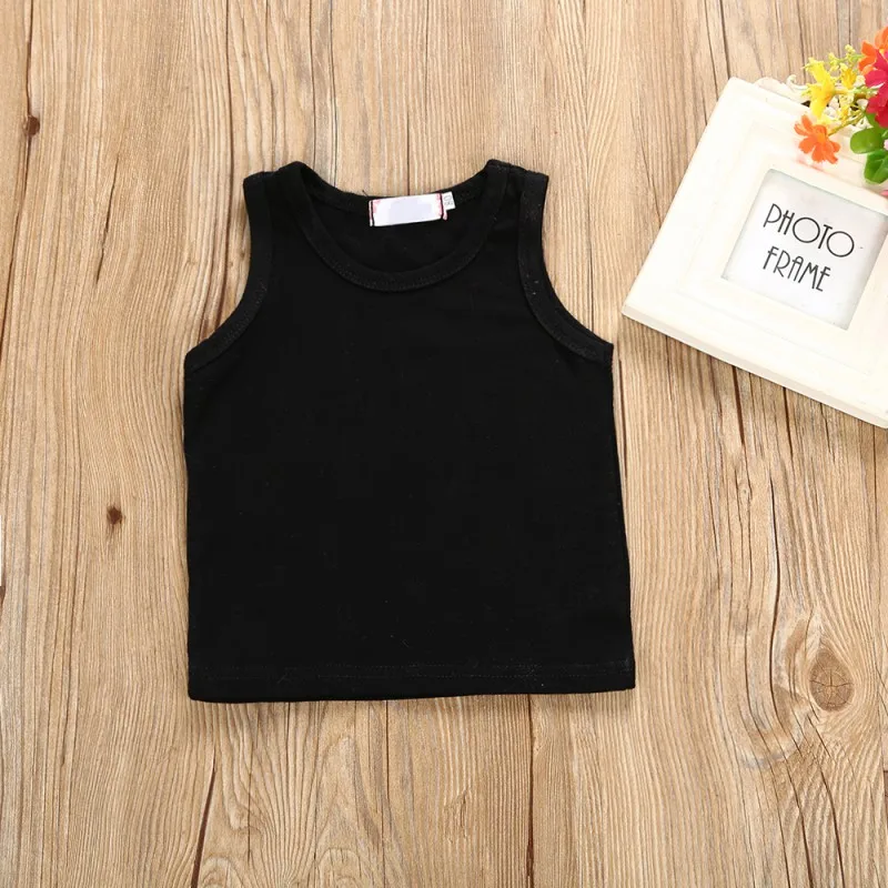 Из 2 предметов для маленьких девочек комплект блузка Однотонная футболка без