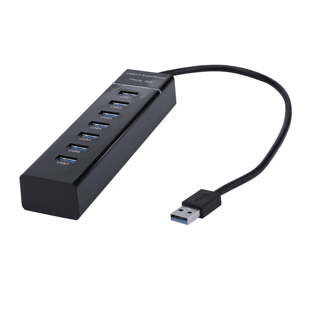 USB концентратор CARPRIE 7 портов 5 Гбит/с со светодиодной индикацией|USB-хабы| |