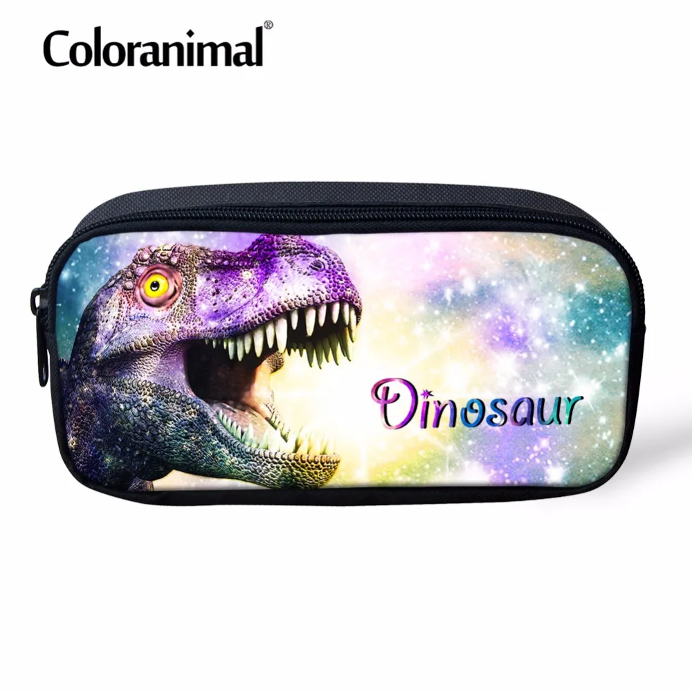 Пенал Coloranimal для детей и школьников чехол ручек с принтом тигра динозавра лошади
