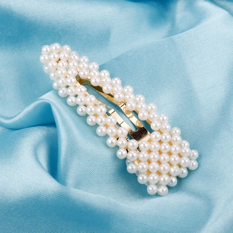 Женские заколки для волос с жемчугом модные милые в Корейском стиле аксессуары