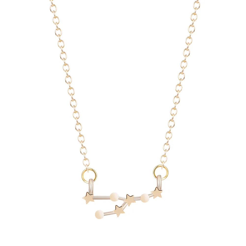 Kinitial золотистый Серебристый кулон &quotТелец&quot Звездная диаграмма ожерелье Знак