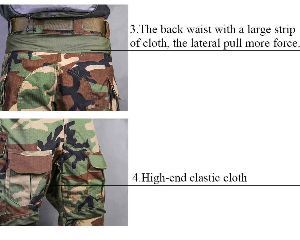 EMERSONGEAR боевые брюки Униформа тактические брюки с наколенниками военная армия Мультикам брюки рубашка Охота Одежда Лесной