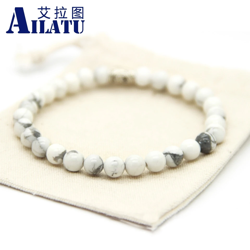 Модный натуральный тигровый глаз Ailatu белый Howlite лавовый камень ювелирные изделия