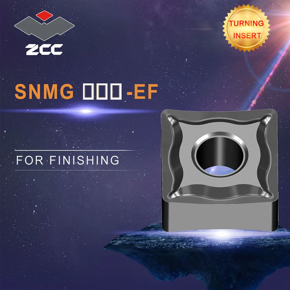 

ZCC.CT cnc inserts 10pcs/lot SNMG 120404 08 12 EF lathe cutting tools coated cemented carbide turning inserts steel finishing