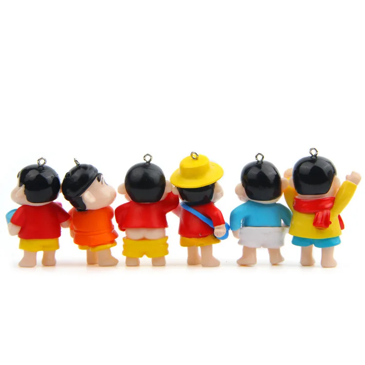 6 шт./партия Crayon Shin Chan Подарочная кукла модель мультфильм анимация фигурка для