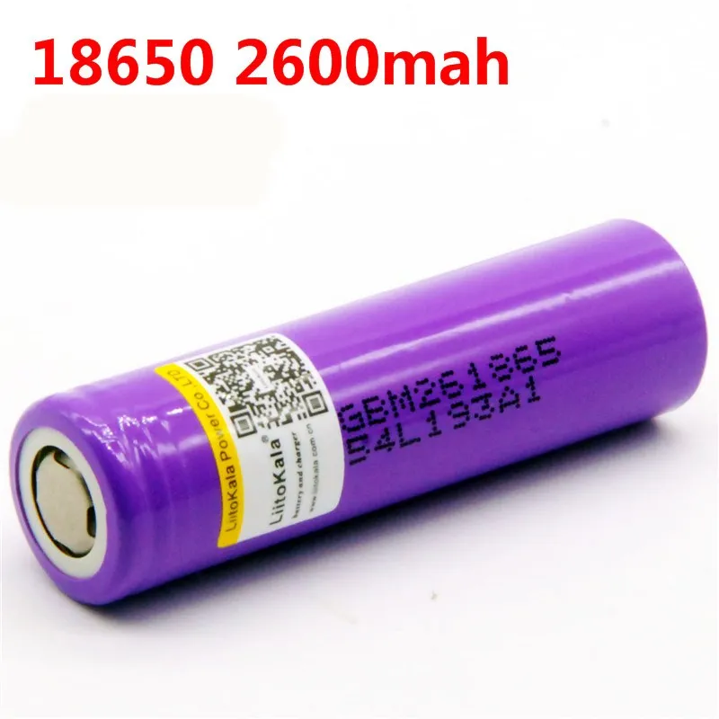 LiitoKala для M26 100% оригинальный 18650 2600 мАч 10A ICR18650 m26 3 7 в кожух переносного