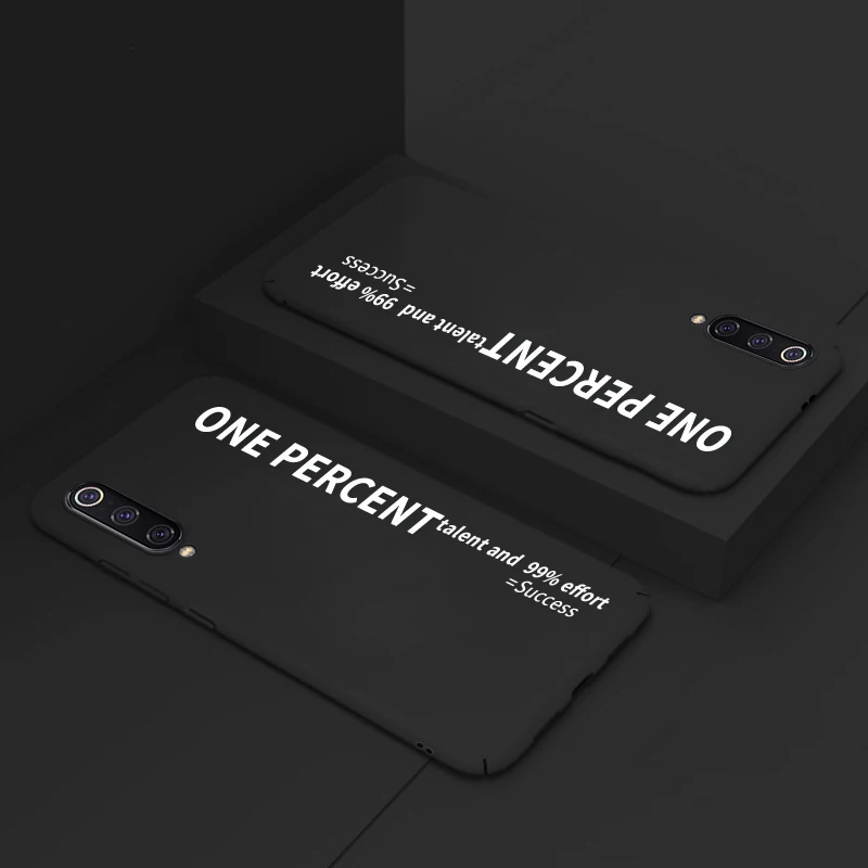 Тонкий матовый чехол ADKO ярких цветов с надписью для Xiaomi mi 9, Жесткий ПК mi 9, чехол для телефона для Xiaomi mi 9 se, милый чехол - Цвет: Black A