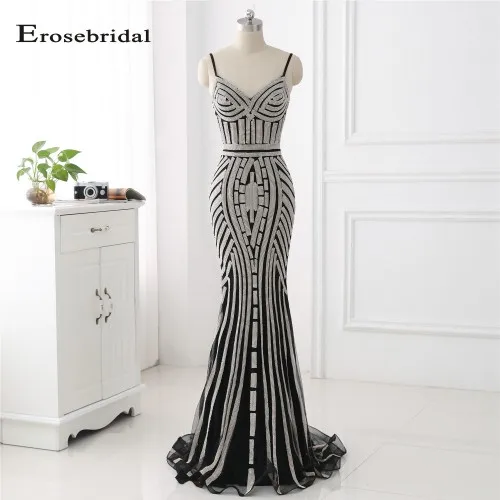 Style 2 Color 1 48 часов длинное вечернее платье с золотыми кристаллами Erosebridal Русалка официальная Женская одежда с коротким шлейфом vestido de festa ZLR018 - Цвет: Style 2 Color 1