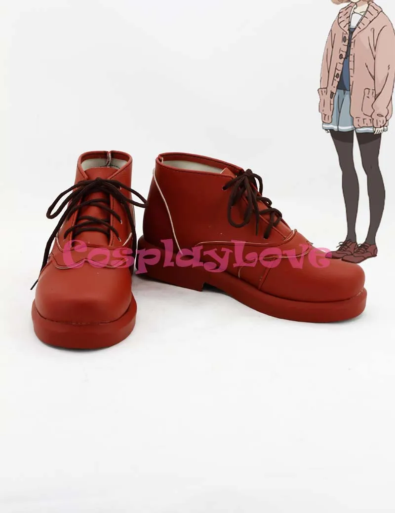 Ботинки Kyokai no Kanata Косплей костюм Kuriyama Mirai коричневого цвета ручной работы